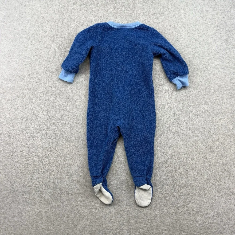 Y2K Go Diego Go Nick‎ Jr Embroidered Onezy Footsie Boys Baby 18M Blue 2008 VTG